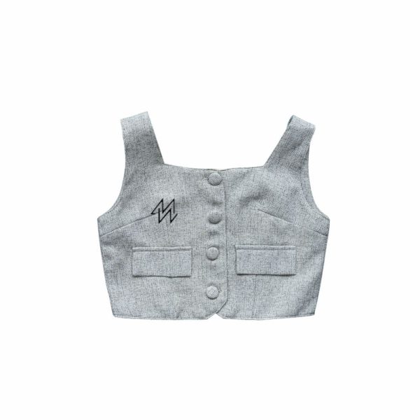 Custom Logo Cross Front Twist Crop Tops