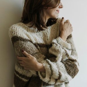 KEEPING TRACK Mohair Sweater by Asiae